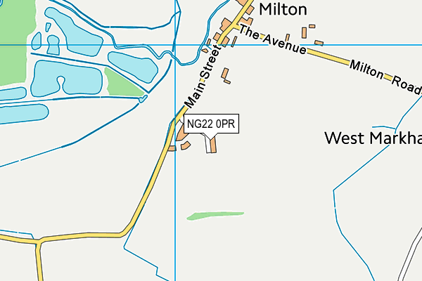 NG22 0PR map - OS VectorMap District (Ordnance Survey)