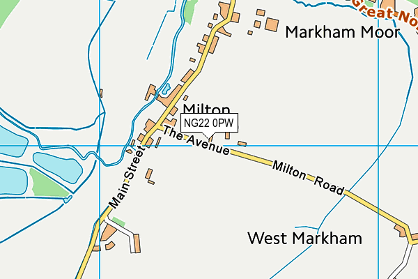 NG22 0PW map - OS VectorMap District (Ordnance Survey)