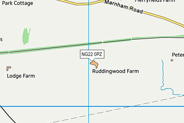 NG22 0PZ map - OS VectorMap District (Ordnance Survey)