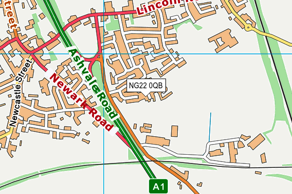 NG22 0QB map - OS VectorMap District (Ordnance Survey)