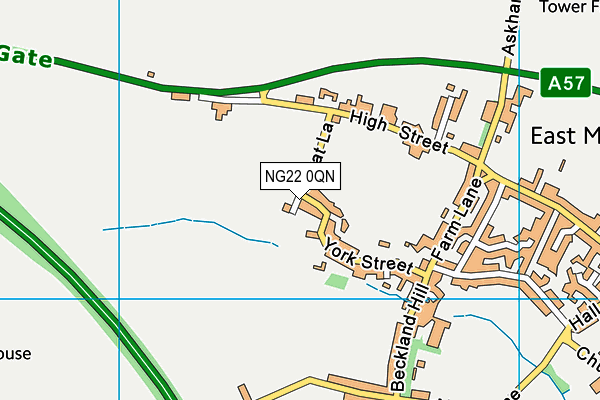 NG22 0QN map - OS VectorMap District (Ordnance Survey)