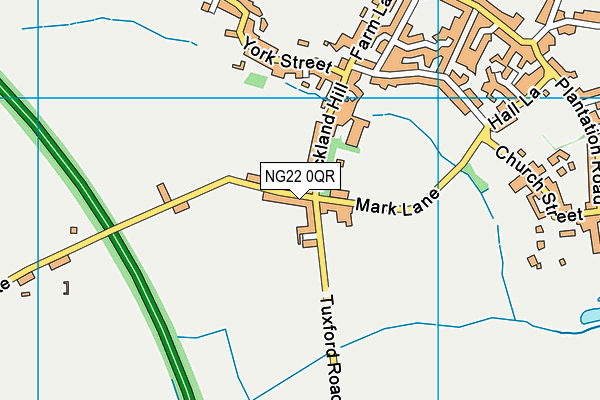 NG22 0QR map - OS VectorMap District (Ordnance Survey)