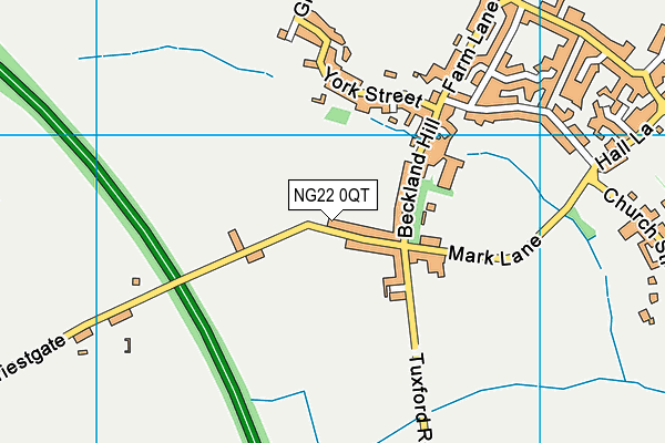 NG22 0QT map - OS VectorMap District (Ordnance Survey)