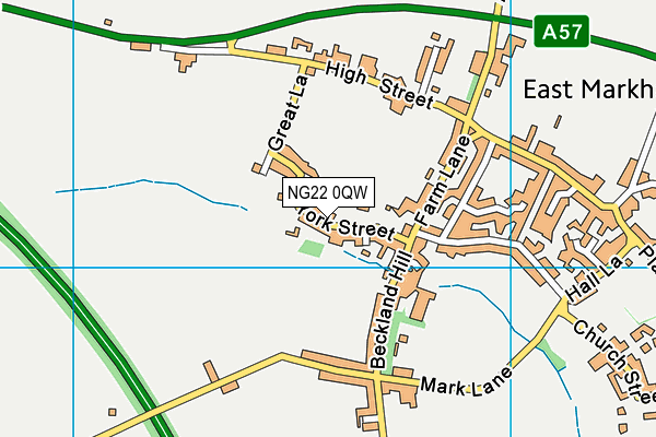 NG22 0QW map - OS VectorMap District (Ordnance Survey)