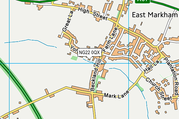 NG22 0QX map - OS VectorMap District (Ordnance Survey)