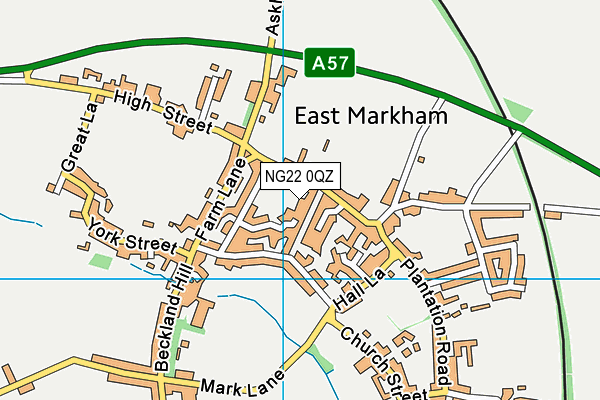 NG22 0QZ map - OS VectorMap District (Ordnance Survey)