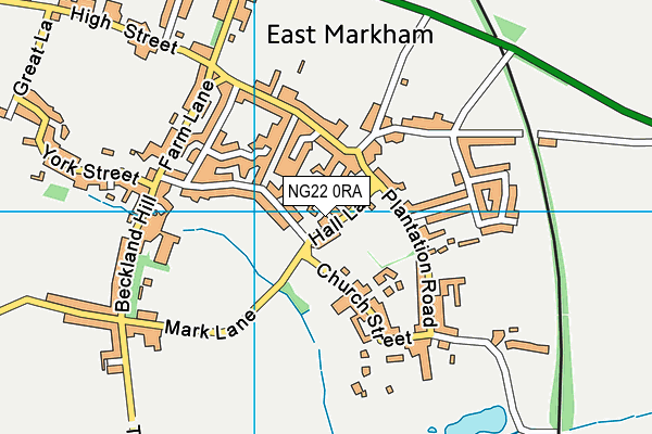 NG22 0RA map - OS VectorMap District (Ordnance Survey)