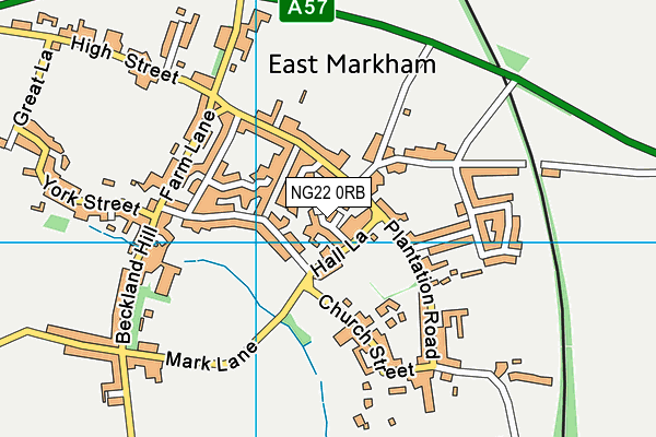 NG22 0RB map - OS VectorMap District (Ordnance Survey)