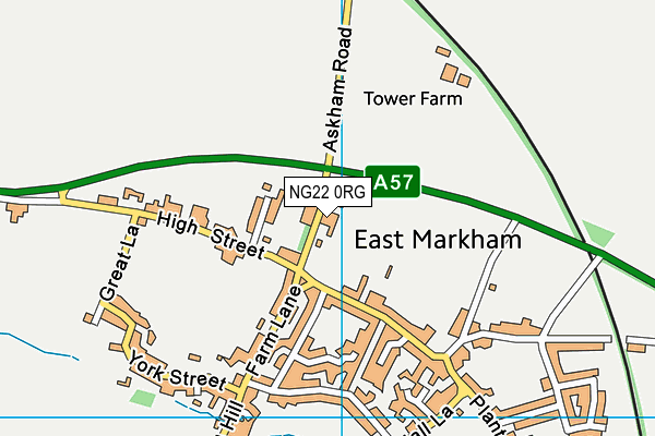East Markham Primary School map (NG22 0RG) - OS VectorMap District (Ordnance Survey)