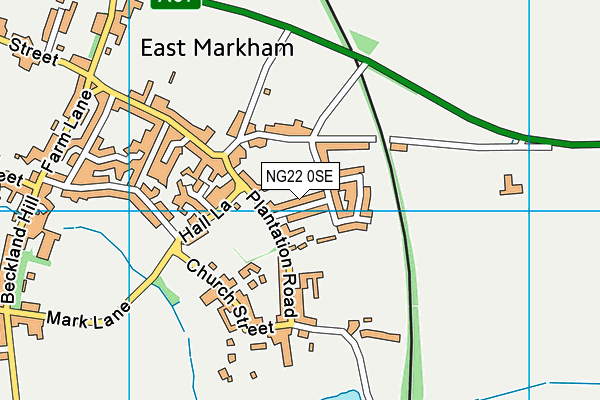 NG22 0SE map - OS VectorMap District (Ordnance Survey)