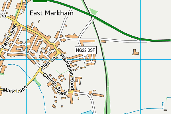 NG22 0SF map - OS VectorMap District (Ordnance Survey)