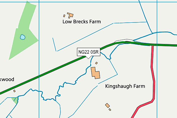 NG22 0SR map - OS VectorMap District (Ordnance Survey)