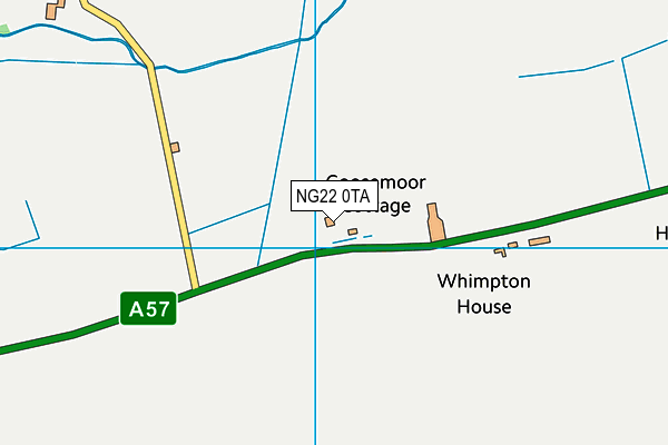 NG22 0TA map - OS VectorMap District (Ordnance Survey)