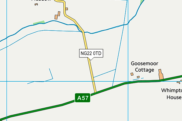 NG22 0TD map - OS VectorMap District (Ordnance Survey)