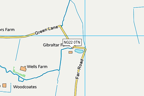 NG22 0TN map - OS VectorMap District (Ordnance Survey)