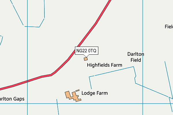 NG22 0TQ map - OS VectorMap District (Ordnance Survey)