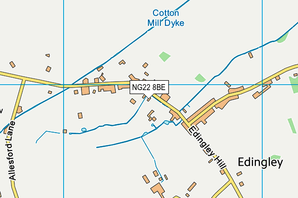 NG22 8BE map - OS VectorMap District (Ordnance Survey)