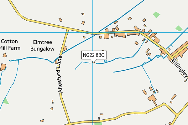 NG22 8BQ map - OS VectorMap District (Ordnance Survey)