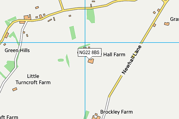 NG22 8BS map - OS VectorMap District (Ordnance Survey)