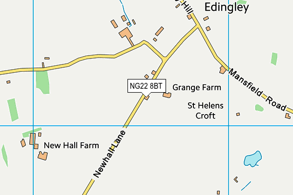 NG22 8BT map - OS VectorMap District (Ordnance Survey)