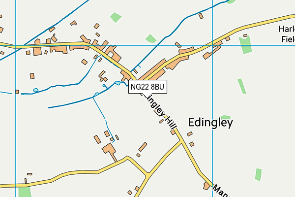 NG22 8BU map - OS VectorMap District (Ordnance Survey)