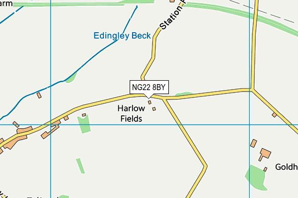 NG22 8BY map - OS VectorMap District (Ordnance Survey)