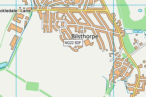 NG22 8DF map - OS VectorMap District (Ordnance Survey)