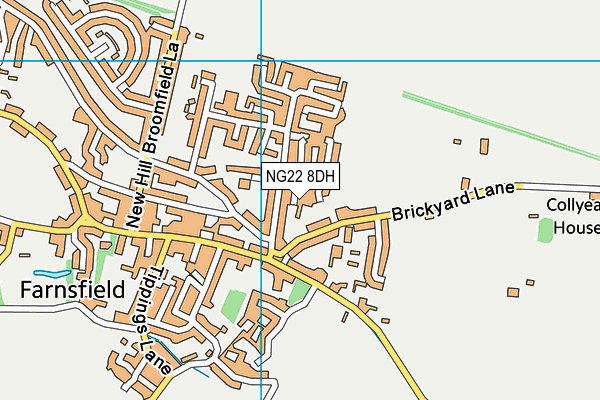 NG22 8DH map - OS VectorMap District (Ordnance Survey)