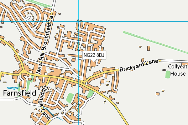 NG22 8DJ map - OS VectorMap District (Ordnance Survey)