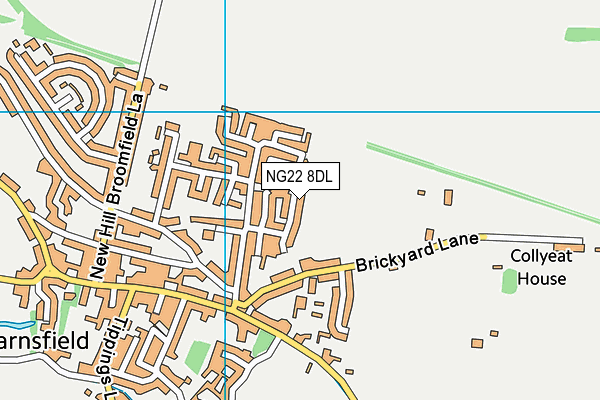 NG22 8DL map - OS VectorMap District (Ordnance Survey)