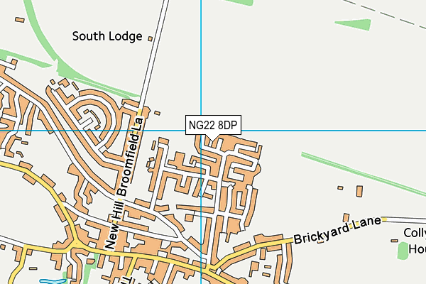 NG22 8DP map - OS VectorMap District (Ordnance Survey)