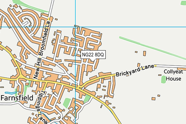 NG22 8DQ map - OS VectorMap District (Ordnance Survey)