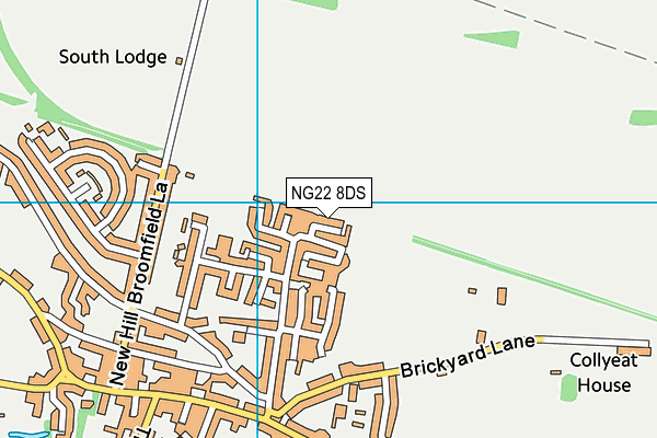 NG22 8DS map - OS VectorMap District (Ordnance Survey)