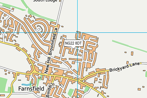 NG22 8DT map - OS VectorMap District (Ordnance Survey)