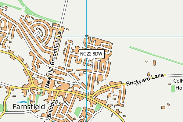 NG22 8DW map - OS VectorMap District (Ordnance Survey)