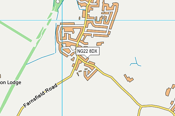 NG22 8DX map - OS VectorMap District (Ordnance Survey)