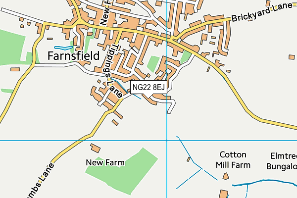 The Acres Playing Field map (NG22 8EJ) - OS VectorMap District (Ordnance Survey)