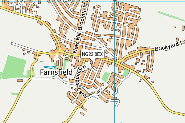 NG22 8EX map - OS VectorMap District (Ordnance Survey)