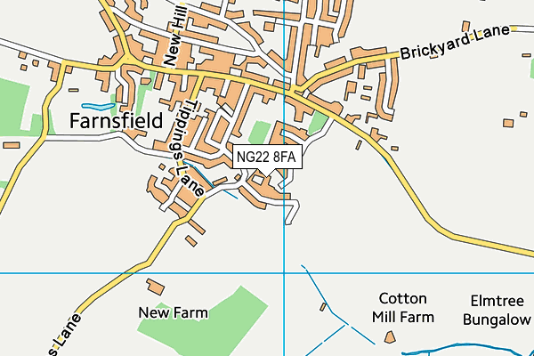 NG22 8FA map - OS VectorMap District (Ordnance Survey)