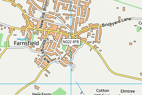 NG22 8FB map - OS VectorMap District (Ordnance Survey)