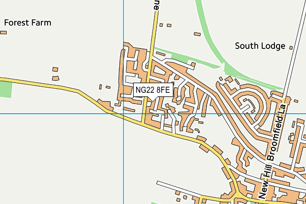 NG22 8FE map - OS VectorMap District (Ordnance Survey)