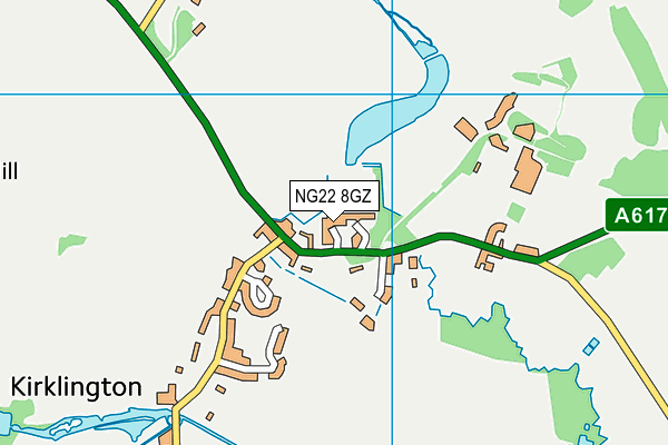 NG22 8GZ map - OS VectorMap District (Ordnance Survey)