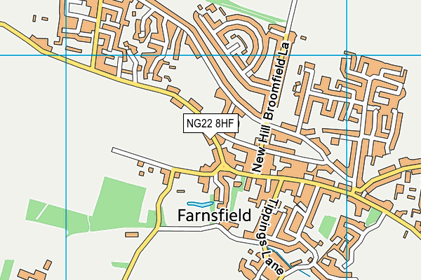 NG22 8HF map - OS VectorMap District (Ordnance Survey)