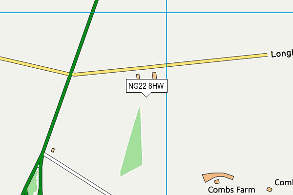 NG22 8HW map - OS VectorMap District (Ordnance Survey)