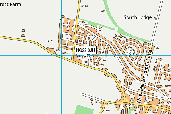 NG22 8JH map - OS VectorMap District (Ordnance Survey)
