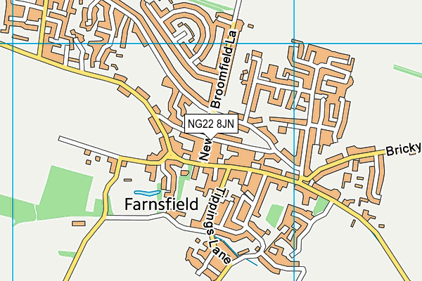Farnsfield Tennis Club map (NG22 8JN) - OS VectorMap District (Ordnance Survey)