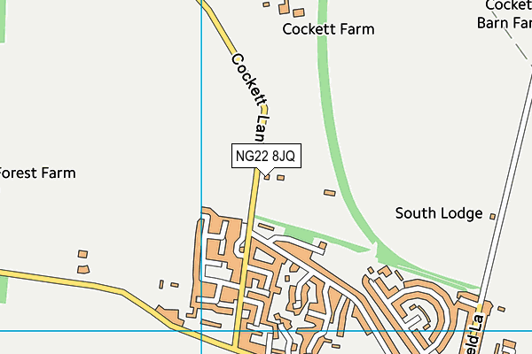NG22 8JQ map - OS VectorMap District (Ordnance Survey)