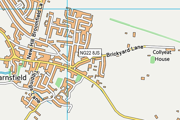 NG22 8JS map - OS VectorMap District (Ordnance Survey)