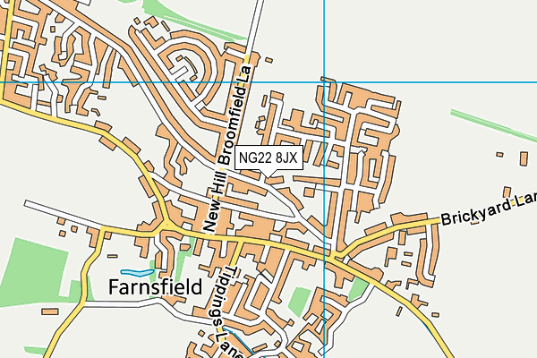 NG22 8JX map - OS VectorMap District (Ordnance Survey)