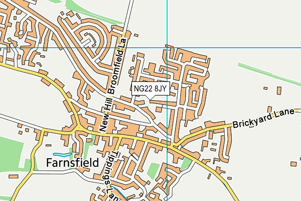 NG22 8JY map - OS VectorMap District (Ordnance Survey)